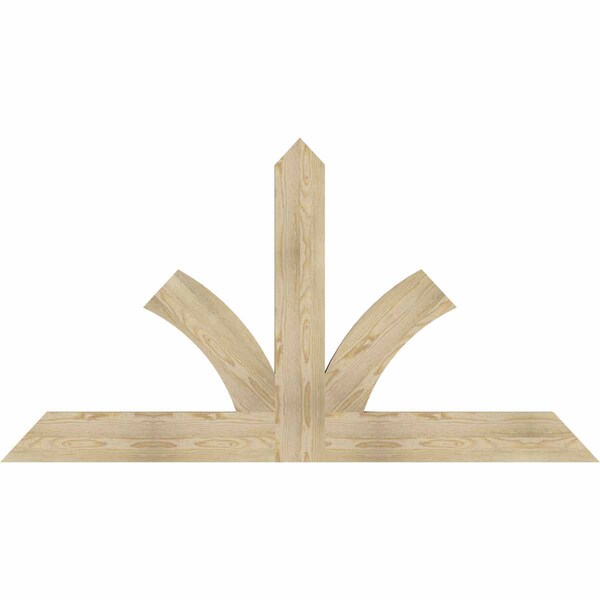 Ekena Millwork Richland Rough Sawn Timber Gable Bracket, Douglas Fir, 72"W x 39"H x 2"D x 6"F, 13/12 Pitch GBW072X39X0206RIC00RDF - main